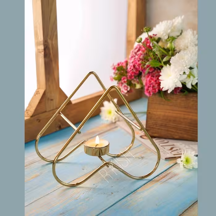 جا شمعی فلزی مدل قلبی