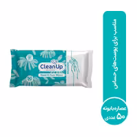 دستمال مرطوب پاک کننده دست و صورت کلین آپ مدل Sensitive بسته 50 عددی
