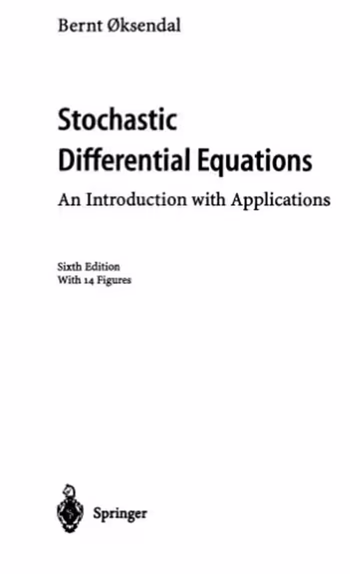 خرید و دانلود نسخه کامل کتاب Stochastic differential equations: an introduction with applications
