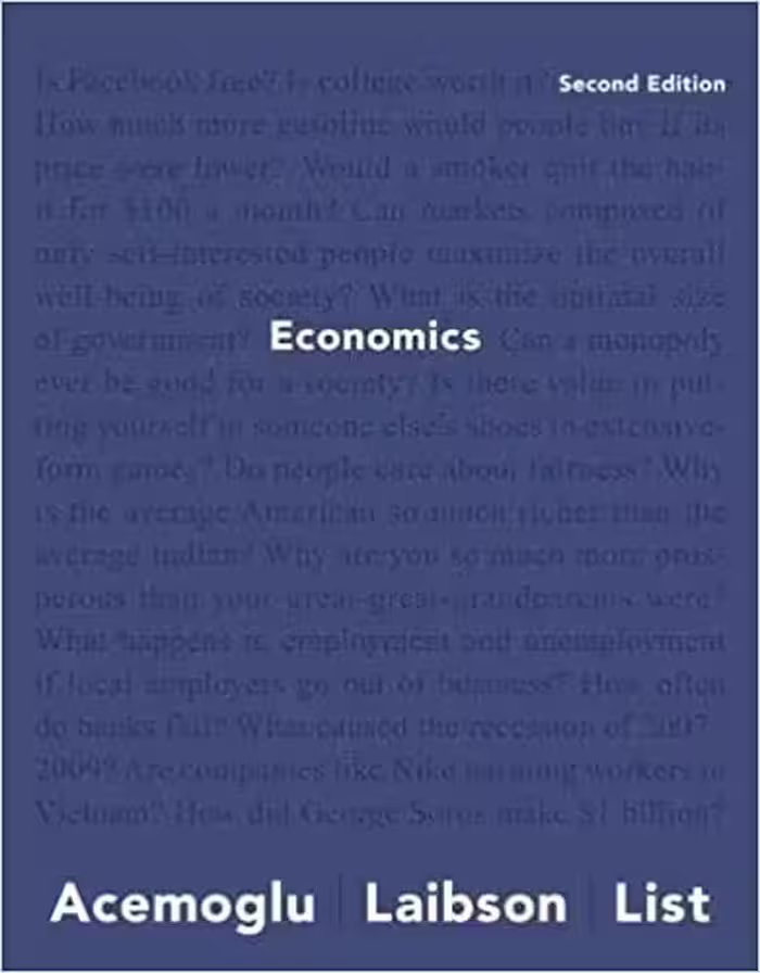 خرید و دانلود نسخه کامل کتاب Economics (2nd Edition) BY Daron Acemoglu- Original PDF