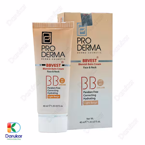 بی بی کرم پوست چرب و جوشدار پرودرما SPF40 حجم 40 میلی لیتر