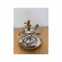 ظرف عسل و مربا خوری استیل برنج 4011