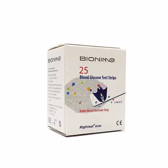 نوار تست قند خون بایونیم (Bionime) مدل GS300 رنگ سفید