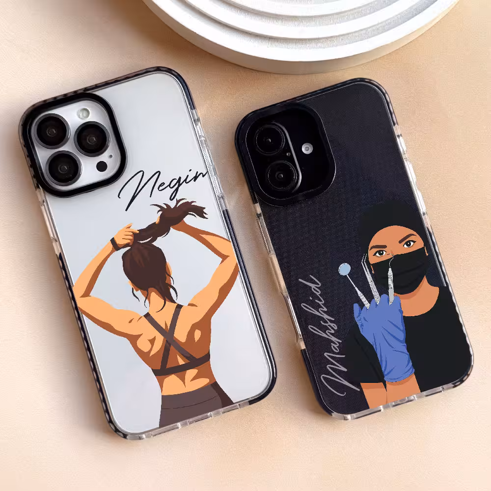 قاب شفاف چاپی سفارشی (کد 0519) مدل انواع مشاغل - vector job برای سامسونگ