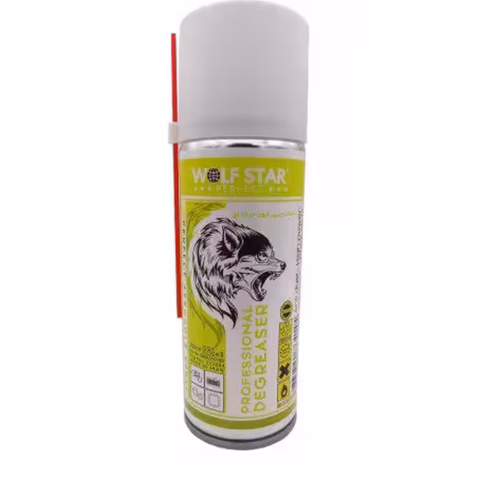 اسپری چربی گیر DEGREASER خشک 200ml مارک WOLF STAR