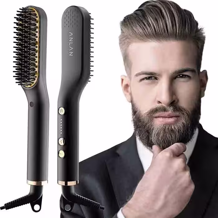برس حرارتی صاف کننده ریش و مو برند ANLAN