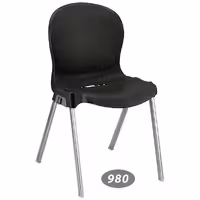 صندلی پایه فلزی ناصر پلاستیک کد 980 (3 عدد)