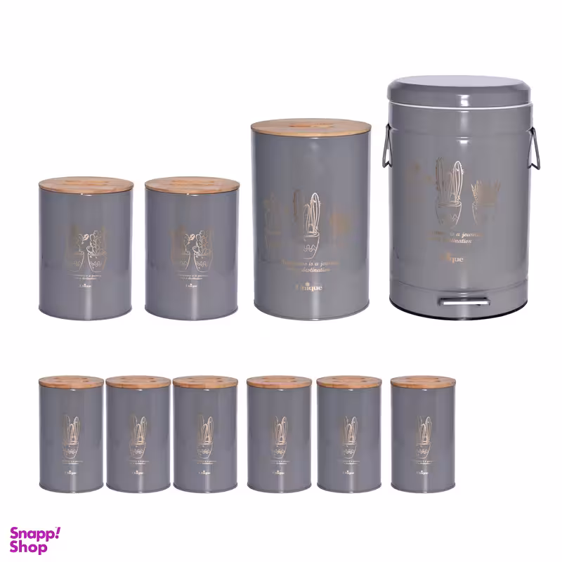 سرویس اشپزخانه 10 پارچه یونیک مدل کاکتوس بامبو کد 8064