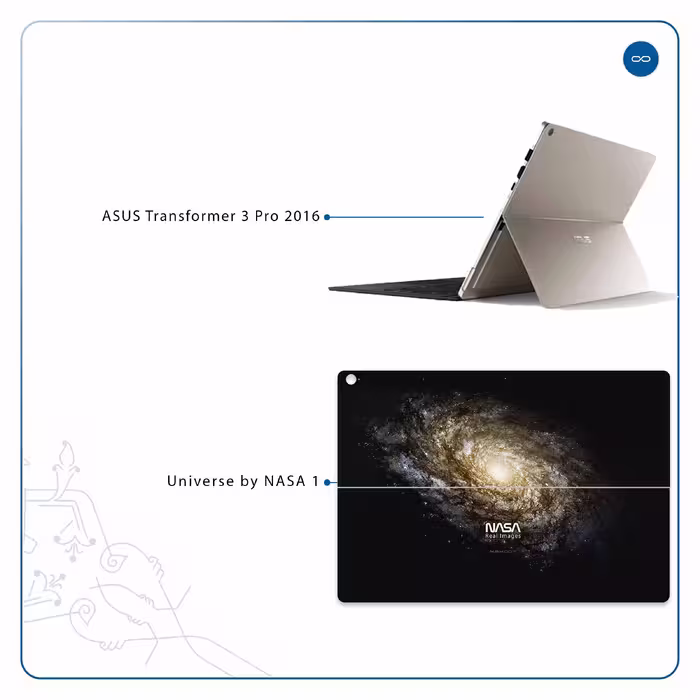 برچسب پوششی ماهوت مدل Universe-by-NASA-1 مناسب برای تبلت ایسوس Transformer 3 Pro 2016