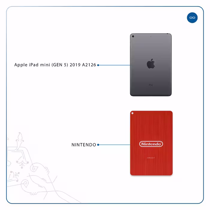 برچسب پوششی ماهوت مدل NINTENDO مناسب برای تبلت اپل iPad mini (GEN 5) 2019 A2126