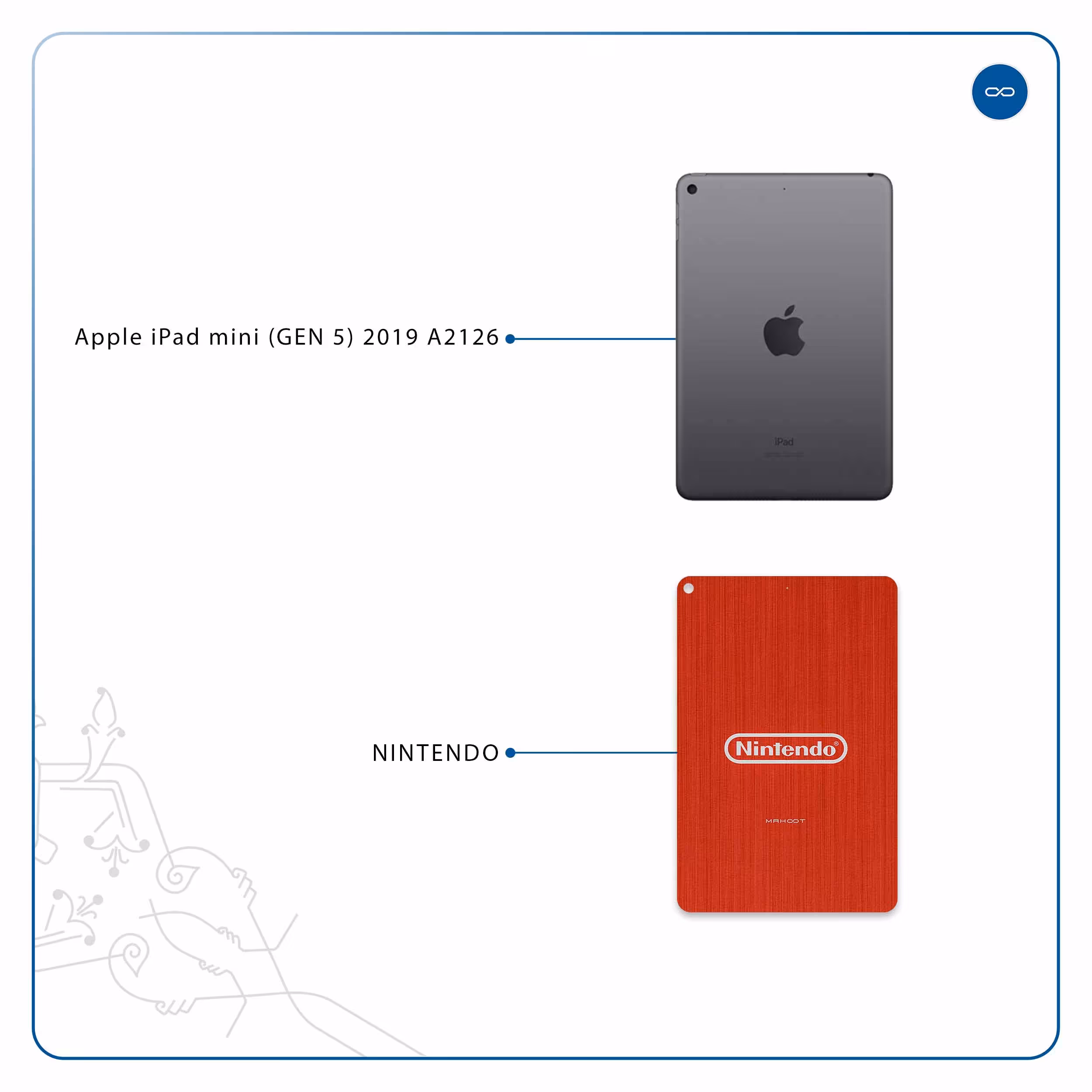 برچسب پوششی ماهوت مدل NINTENDO مناسب برای تبلت اپل iPad mini (GEN 5) 2019 A2126