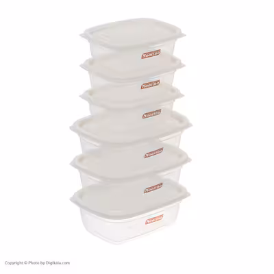 ظرف نگهدارنده نورینو مدل سامان مجموعه 6 عددی