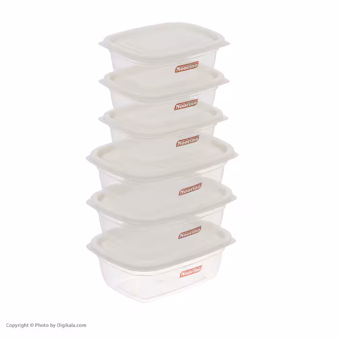 ظرف نگهدارنده نورینو مدل سامان مجموعه 6 عددی