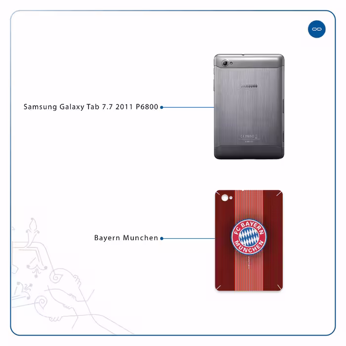 برچسب پوششی ماهوت مدل Bayern-Munchen مناسب برای تبلت سامسونگ Galaxy Tab 7.7 2011 P6800
