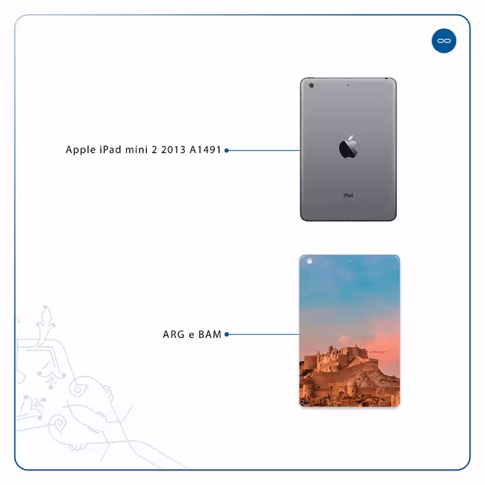 برچسب پوششی ماهوت مدل ARG-e-BAM مناسب برای تبلت اپل iPad mini 2 2013 A1491