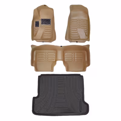   کفپوش پنج بعدی خودرو پانیذ مدل EVA مناسب برای پژو پارس به همراه کفپوش صندوق