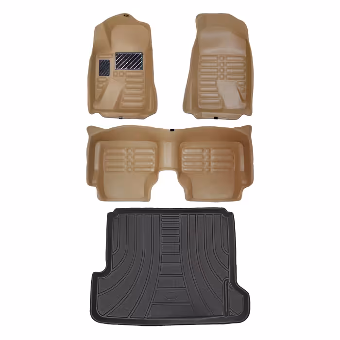   کفپوش پنج بعدی خودرو پانیذ مدل EVA مناسب برای پژو پارس به همراه کفپوش صندوق