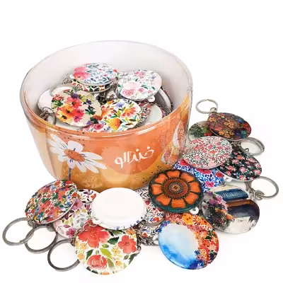 جاکلیدی خندالو مدل گل گلی کد 7 مجموعه 50 عددی