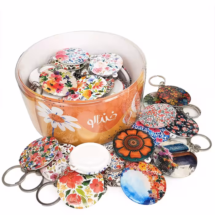 جاکلیدی خندالو مدل گل گلی کد 7 مجموعه 50 عددی