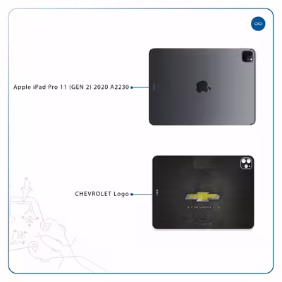 برچسب پوششی ماهوت مدل CHEVROLET-Logo مناسب برای تبلت اپل iPad Pro 11 (GEN 2) 2020 A2230