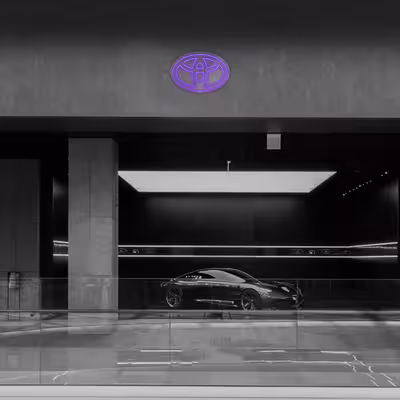 چراغ دیواری نئون دیزاین طرح Toyota-Logo-GL_PR