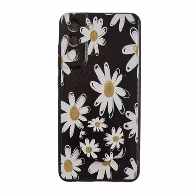 کاور طرح گل کد 236 مناسب برای گوشی موبایل سامسونگ Galaxy S21 FE به همراه پاپ سوکت