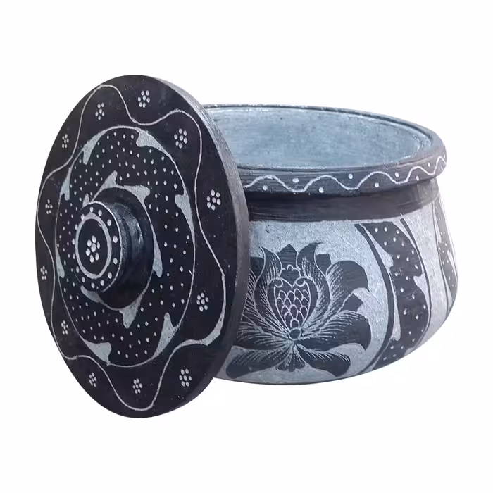 دیگ سنگی مدل قلم کاری 8 نفره