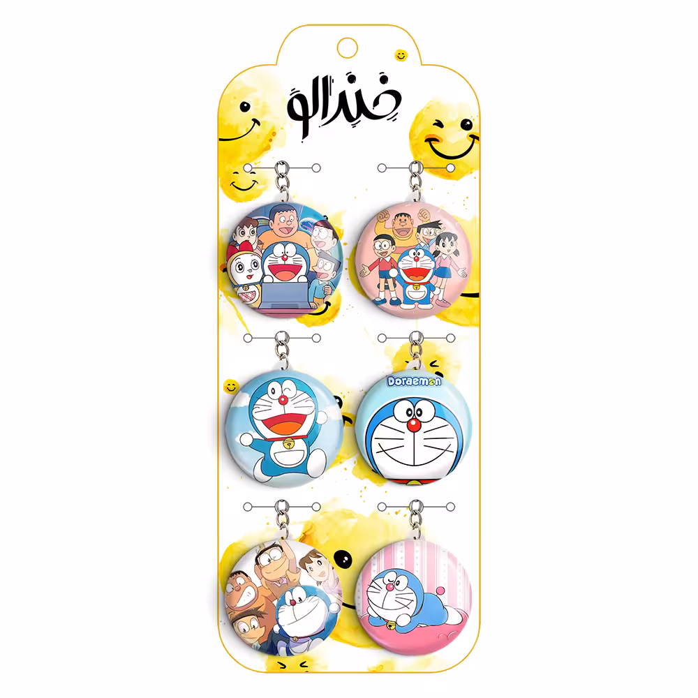 جاکلیدی خندالو مدل انیمه دورایمون کد 332A مجموعه 6 عددی