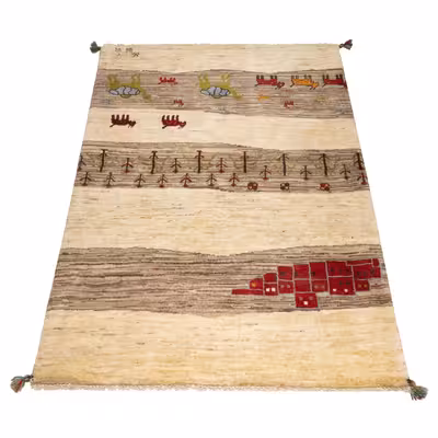 گبه دستباف ذرع و نیم سی پرشیا کد 122171