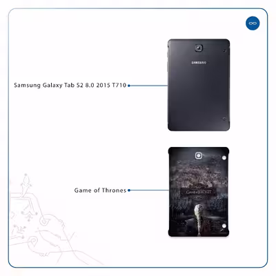 برچسب پوششی ماهوت مدل Game of Thrones مناسب برای تبلت سامسونگ Galaxy Tab S2 8.0 2015 T710