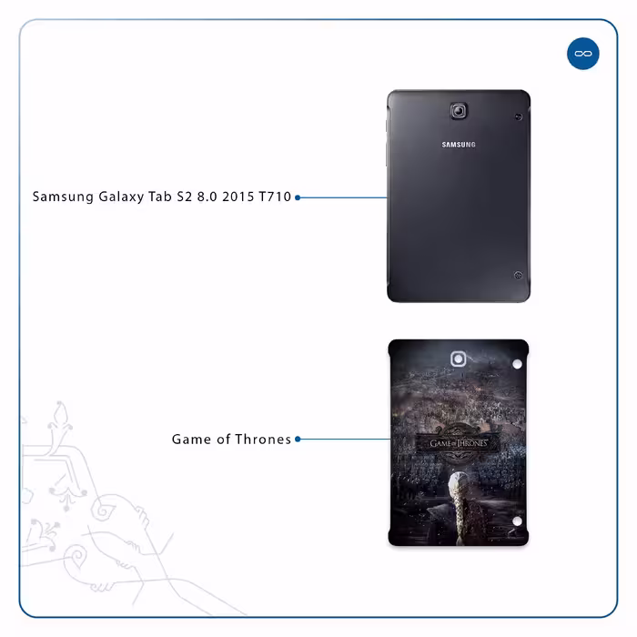 برچسب پوششی ماهوت مدل Game of Thrones مناسب برای تبلت سامسونگ Galaxy Tab S2 8.0 2015 T710