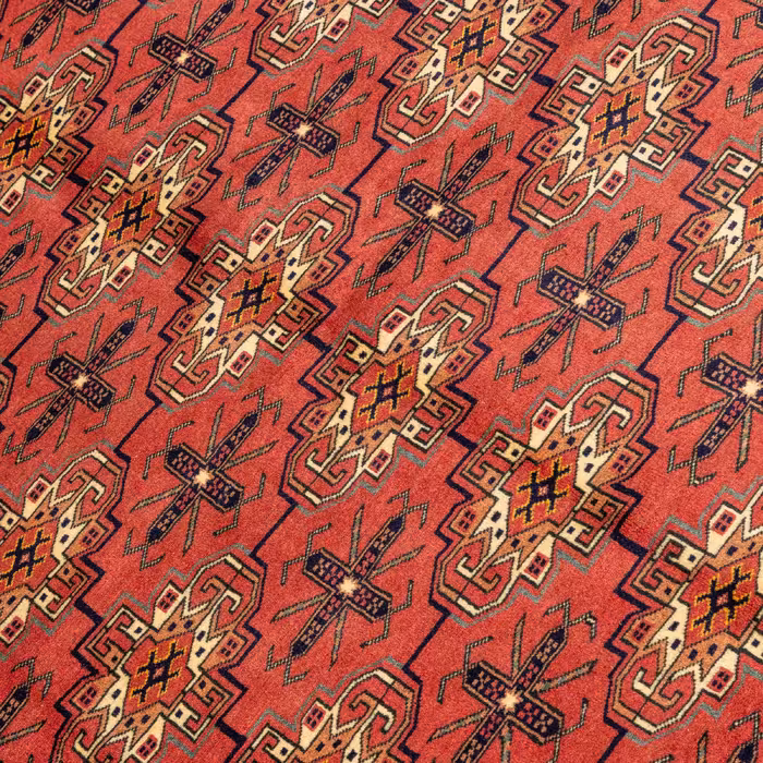 فرش دستبافت سه و نیم متری مدل ترکمن کد 40.1937