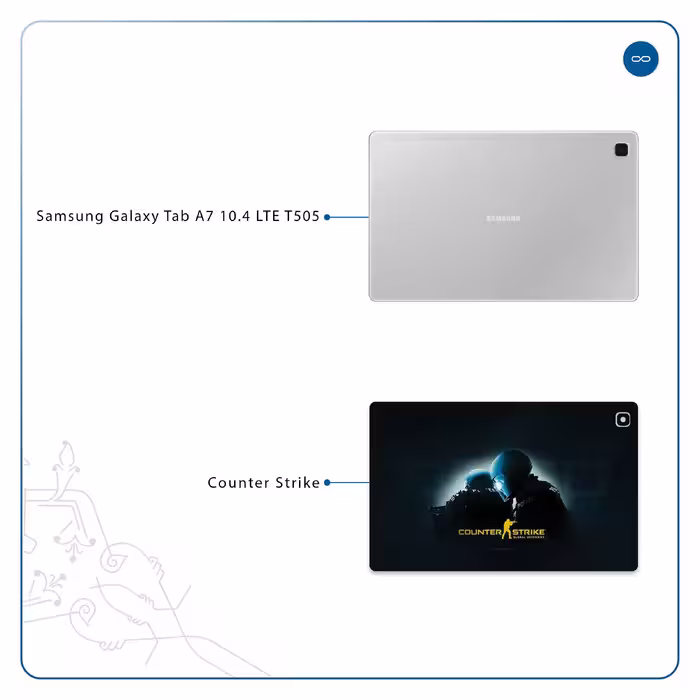 برچسب پوششی ماهوت مدل Counter-Strike مناسب برای تبلت سامسونگ Galaxy Tab A7 10.4 LTE 2020 T505