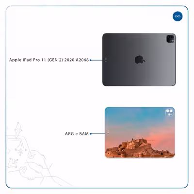برچسب پوششی ماهوت مدل ARG-e-BAM مناسب برای تبلت اپل iPad Pro 11 (GEN 2) 2020 A2068