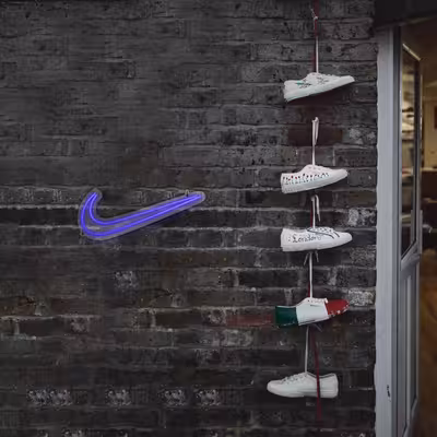 چراغ دیواری نئون دیزاین طرح Nike_BL