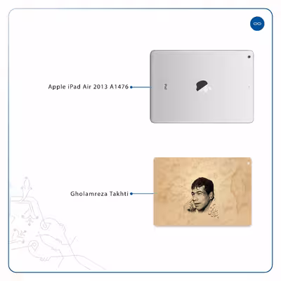 برچسب پوششی ماهوت مدل Gholamreza Takhti مناسب برای تبلت اپل iPad Air 2013 A1476