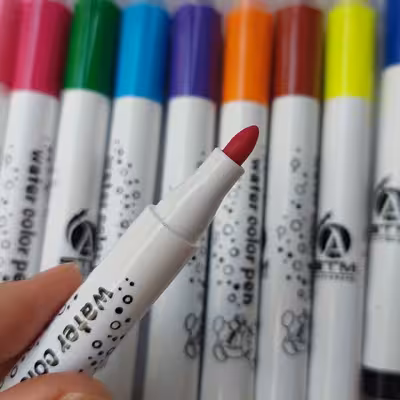 ماژیک رنگ آمیزی 12 رنگ مدل water color مهر دار 