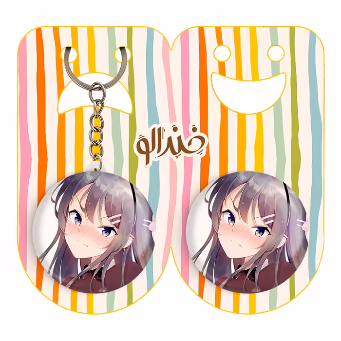 پیکسل خندالو مدل مای انیمه بانی گرل سنپای کد 16451 به همراه جاکلیدی