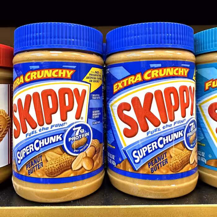 کره بادام زمینی اسکیپی سوپرچانک بدون گلوتن 425 گرمی ساخت آمریکا آجیل و خشکبار مهران 