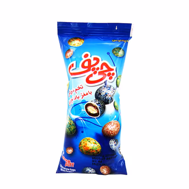 چی پف تخم مرغی با مغز بادام زمینی چی توز 30 گرمی