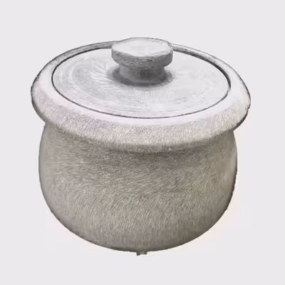 دیگ سنگی مدل شلغمی 8نفره ضمانتی(هدیه زعفران دم کن یا زعفران ساب)