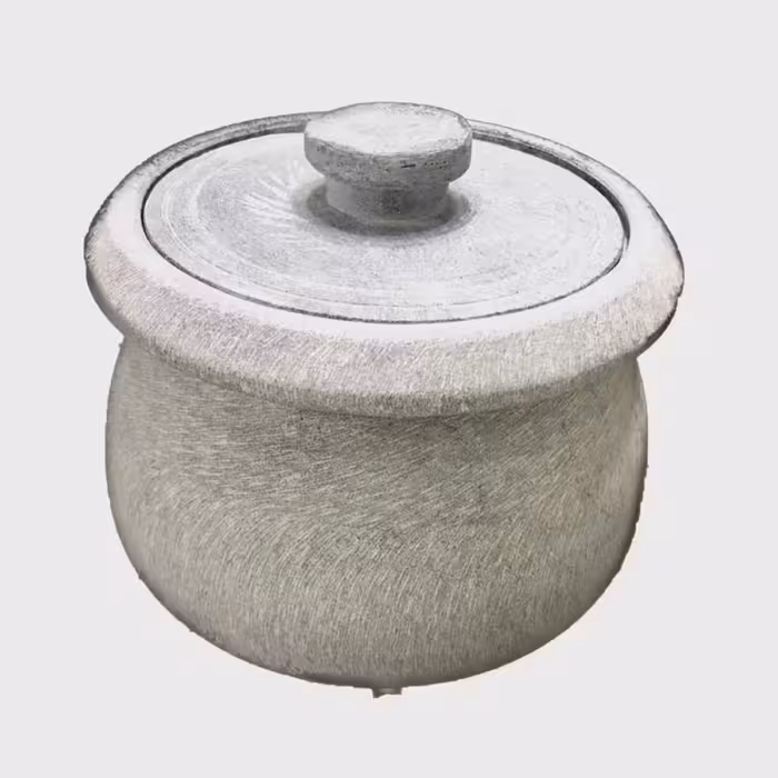 دیگ سنگی مدل شلغمی 8نفره ضمانتی(هدیه زعفران دم کن یا زعفران ساب)