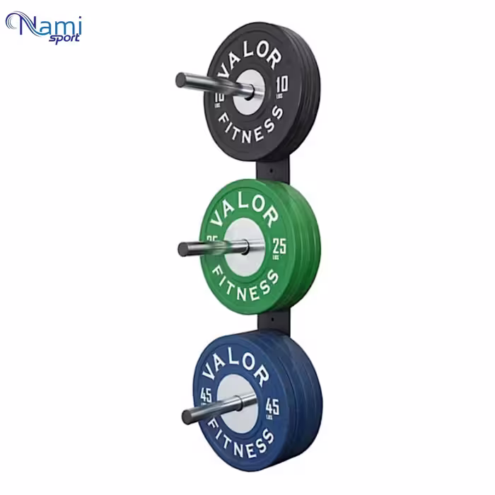 رک صفحه هالتر دیواری 3 شاخه  3branch wall barbell plate rack NS6012