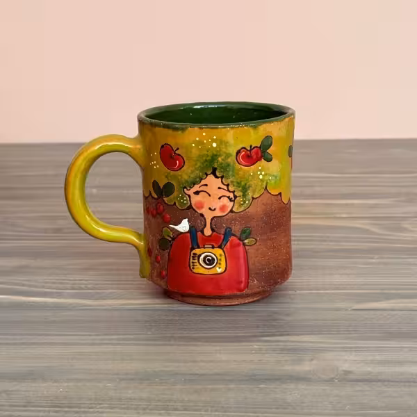 ماگ رنگین گلس طرح چهار