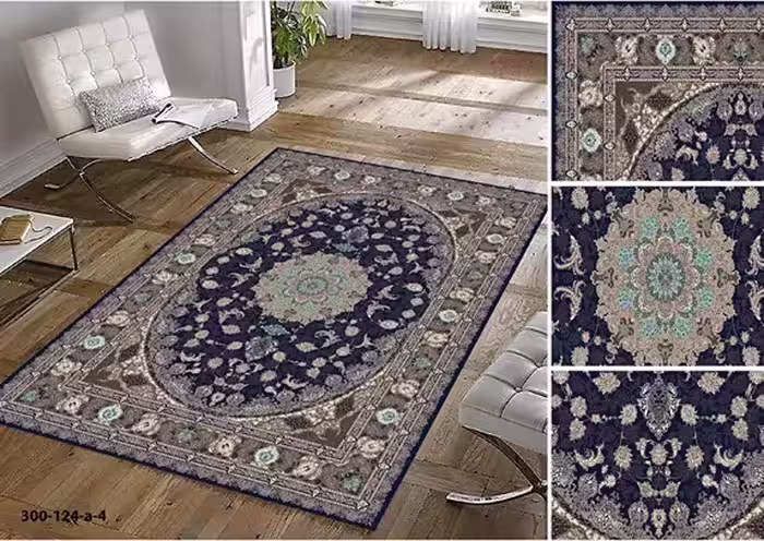 روفرشی کشدار مخمل شانل ترک(کشدوزی شده)-کد طرح 608