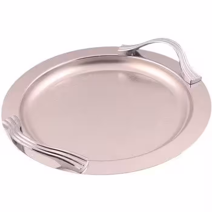 سینی دایره دسته نقره ای Wave ساده ریور کد 1437