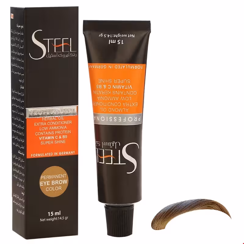 رنگ ابرو بلوند دودی خیلی روشن شماره 9.11 استیل 15 میلی‌ لیتری