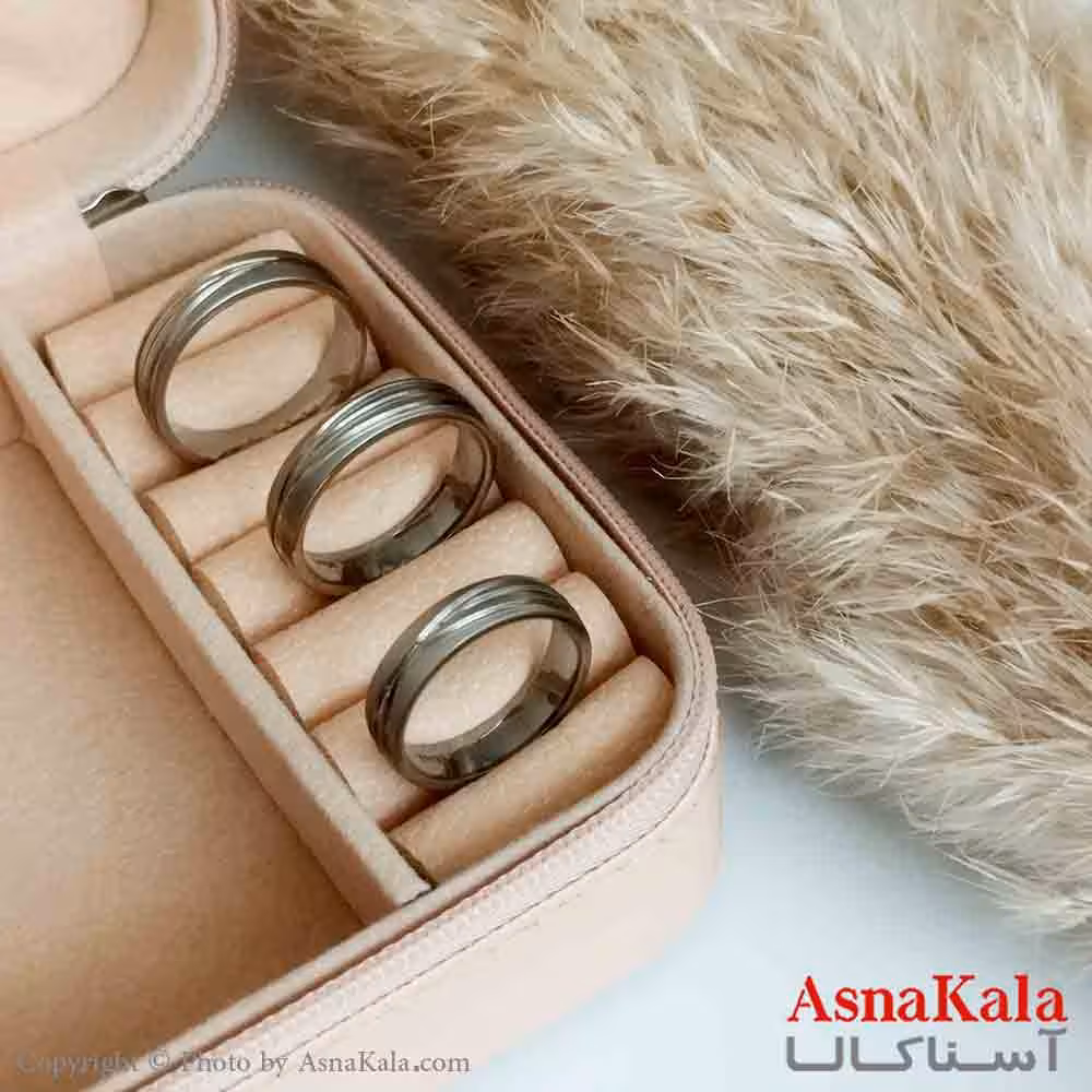 حلقه ست دخترانه و پسرانه نقره ای مخصوص زوجین کد ANG19259W