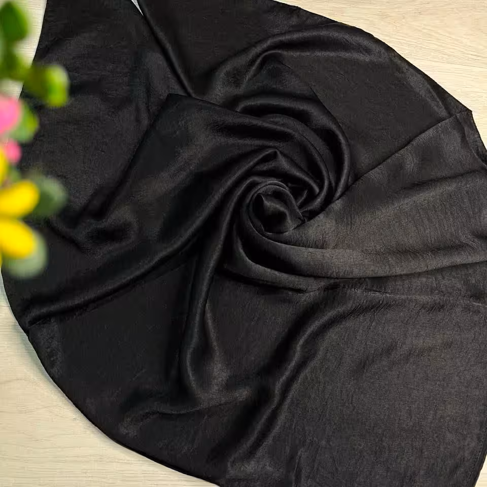 روسری مشکی ابریشم واکسی