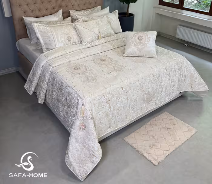 روتختی دونفره عروس 10 تکه طرح والنسیا